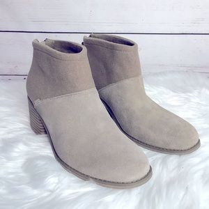 TOMS Two Tone Lacie Tan Ankle Booties SIZE 7.5